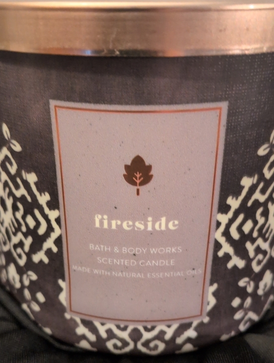Bath & Body Works Other - Bath & Body Works Fireside Scented Candle - Gray and Cream